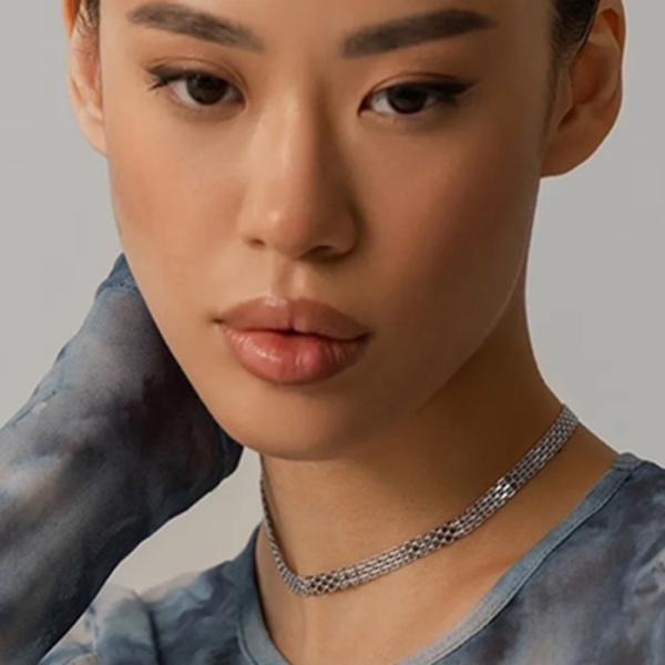 Колье-чокер из серебра